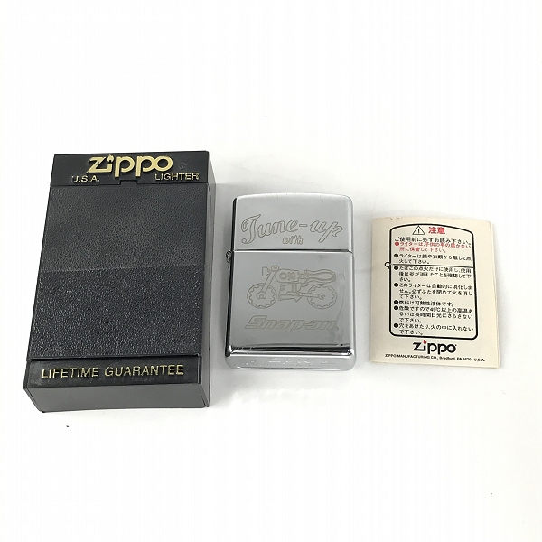 実際に弊社で買取させて頂いたZIPPO/ジッポー Tune-up with Snap-on/スナップオン バイクプリント 1997年製 の画像 6枚目