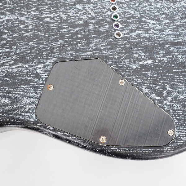 実際に弊社で買取させて頂いた★GrassRoots/グラスルーツ G-THROBBER-DX See Thru Black in White テレキャスシェイプ エレキギター ソフトケース付の画像 7枚目