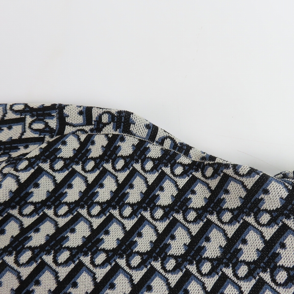 実際に弊社で買取させて頂いた【JPタグ】Dior/ディオール 20SS Dior Oblique Overshirt オブリークオーバーニットシャツ 023M550AT099/Mの画像 7枚目