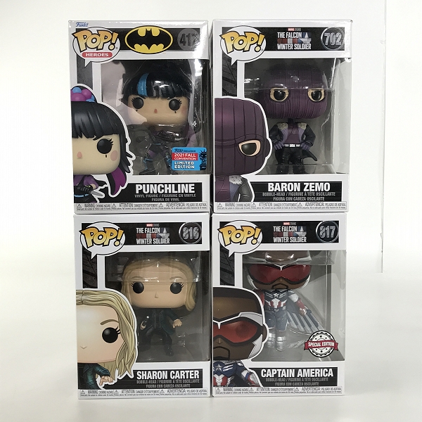 実際に弊社で買取させて頂いたFunko/ファンコ Pop/ポップ ファルコンアンドウィンターソルジャー/バットマン キャプテンアメリカ 等 フィギュア 4点セット