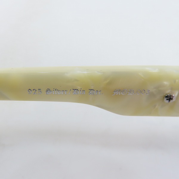 実際に弊社で買取させて頂いたA'rossvy/ロズヴィー 15周年モデル ダイヤモンド 度入り メガネフレーム/アイウェア MOD.003の画像 5枚目