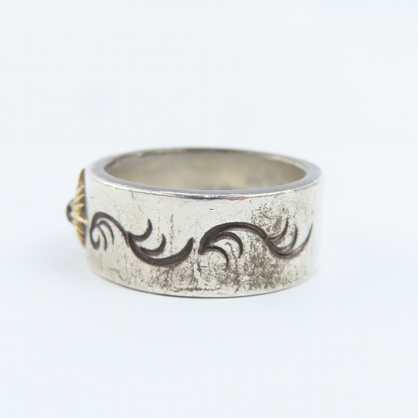 実際に弊社で買取させて頂いたARIZONA FREEDOM/アリゾナフリーダム K18太陽神 w/ストーン リング 19.5-20号の画像 2枚目