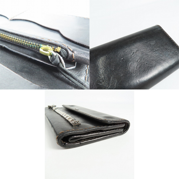 実際に弊社で買取させて頂いたFAL/エフエーエル トゥームウォールズサドルレザーウォレット/長財布の画像 8枚目