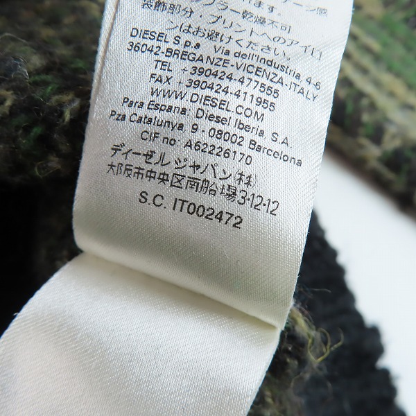 実際に弊社で買取させて頂いたDIESEL/ディーゼル アルパカ混ダメージ加工ニットセーター/Lの画像 4枚目