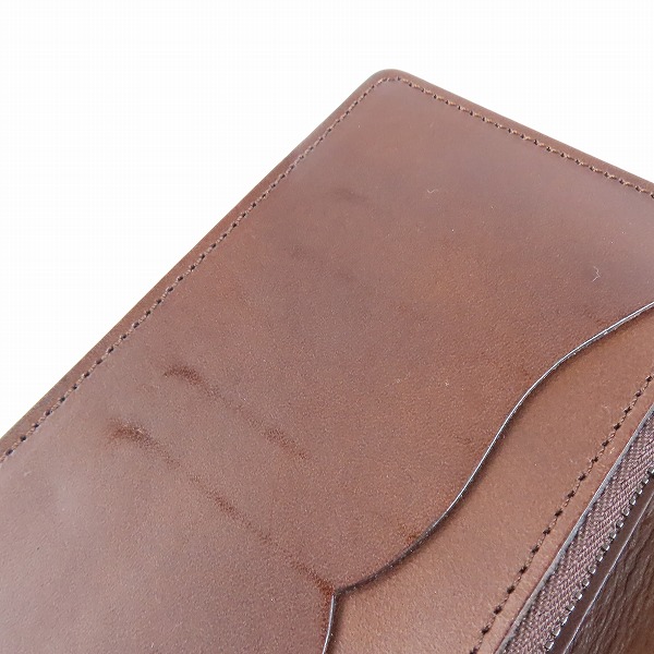 実際に弊社で買取させて頂いたFUNNY/ファニー CORDOVAN/コードバン ぼかし染め 長財布の画像 7枚目