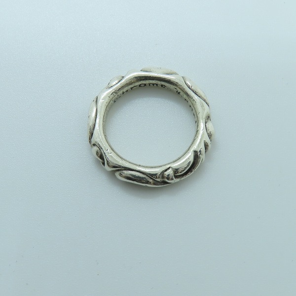 実際に弊社で買取させて頂いたCHROME HEARTS/クロムハーツ SCRL BAND/スクロールバンド リング  18.5号の画像 5枚目