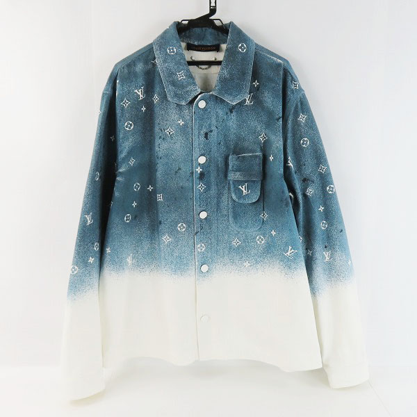 実際に弊社で買取させて頂いた【JPタグ】Louis Vuitton/ルイヴィトン 20SS モノグラム グラデーション デニムシャツジャケット RM201M QYZ HIS09W/XXL