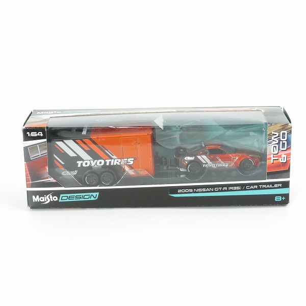 実際に弊社で買取させて頂いたMaisto/マイスト 1/64 TOW&GO 2009 NISSAN GT-R(R35) TOYOTIRES/ 日産 トーヨータイヤ トレーラー ミニカー