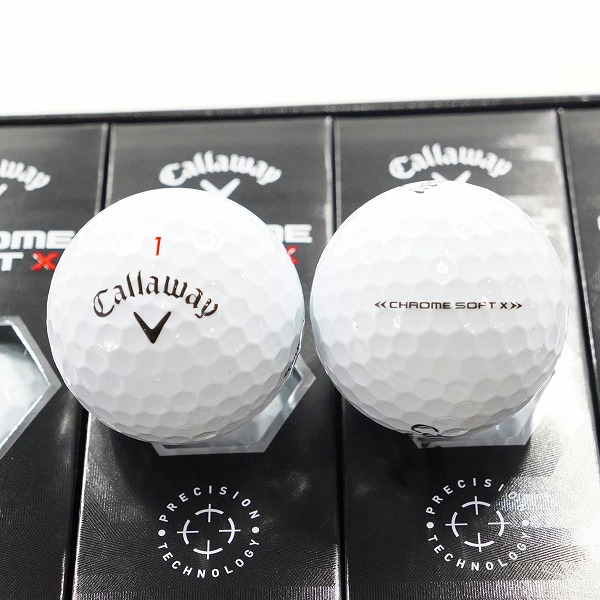 実際に弊社で買取させて頂いた(1)【未使用】Callaway/キャロウェイ CHROME SOFT X ゴルフボール ホワイト 1ダースの画像 1枚目