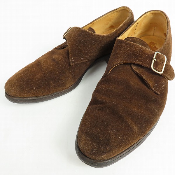 実際に弊社で買取させて頂いたCROCKETT&JONES/クロケット&ジョーンズ MALVERN/マルバーン スエード シングルモンクストラップ シューズ 9880/8