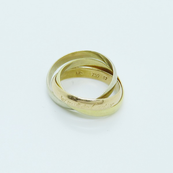 実際に弊社で買取させて頂いたCartier/カルティエ トリニティ リング/指輪 750/K18PG/YG/WG 52/12号