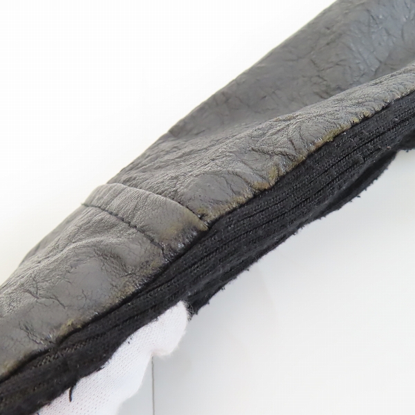 実際に弊社で買取させて頂いたBUFFALO BOBS/バッファローボブズ 羊革/シープレザー サイドリブ フーデッド レザージャケット MFB5414/2の画像 6枚目