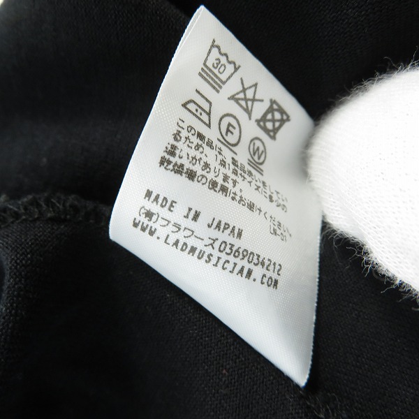 実際に弊社で買取させて頂いたLAD MUSICIAN/ラッドミュージシャン 天竺Tシャツ 2321-702 ブラック/44の画像 4枚目