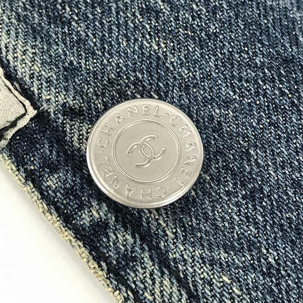 実際に弊社で買取させて頂いたCHANEL/シャネル デニムジャケット Gジャン/36の画像 7枚目