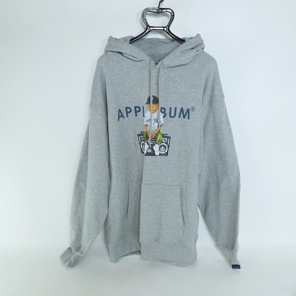 実際に弊社で買取させて頂いたAPPLEBUM/アップルバム NY/ニューヨーク ヤンキース スウェット プルオーバー パーカー XXL