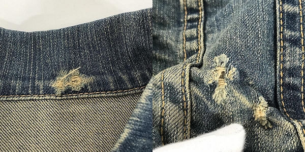 実際に弊社で買取させて頂いたHYSTERIC GLAMOUR/ヒステリックグラマー バッグプリント ワッペン付き デニムジャケット 2AB-6260/FREE の画像 9枚目