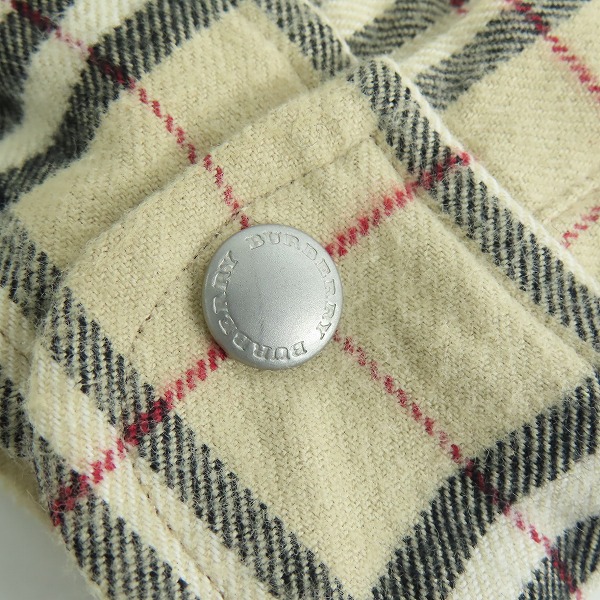 実際に弊社で買取させて頂いたBURBERRY LONDON/バーバリーロンドン スナップボタン チェック柄シャツ 160Aの画像 7枚目