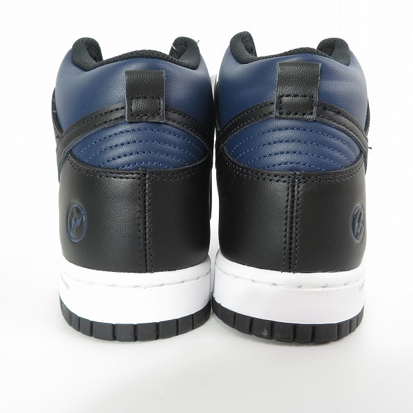 実際に弊社で買取させて頂いた【未使用】 NIKE×FRAGMENT DESIGN/ナイキ×フラグメントデザイン DUNK HI/ダンク ハイ ミッドナイトネイビー DJ0383-400/27の画像 1枚目