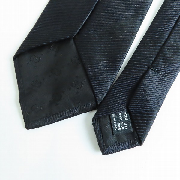 実際に弊社で買取させて頂いたGUCCI/グッチ GGロゴ 斜線柄 シルクネクタイ の画像 2枚目