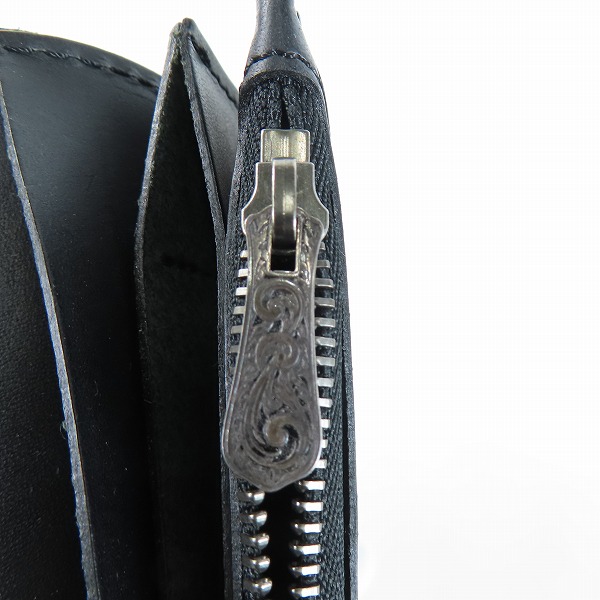 実際に弊社で買取させて頂いたFUNNY/ファニー CORDOVAN/コードバン ブラック 長財布の画像 6枚目
