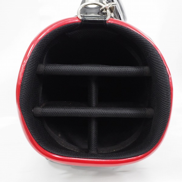 実際に弊社で買取させて頂いたTitleist/タイトリスト CB613 ゴルフ 9.5型 5分割キャディバッグ ブラックｘレッドの画像 3枚目