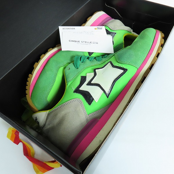 実際に弊社で買取させて頂いたATLANTIC STARS/アトランティックスターズ VEGA/ベガ スニーカー グリーン VGV-PR-MBFF/44の画像 7枚目