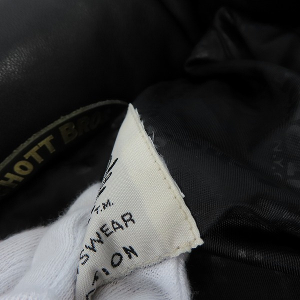実際に弊社で買取させて頂いたSchott/ショット ラムレザーダウンジャケット /羊革/3171063の画像 3枚目