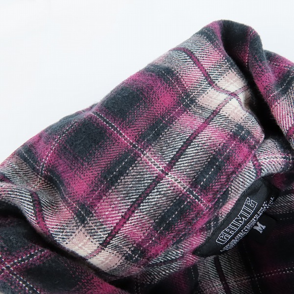 実際に弊社で買取させて頂いたCRIMIE/クライミー チェック 長袖シャツ Mの画像 7枚目