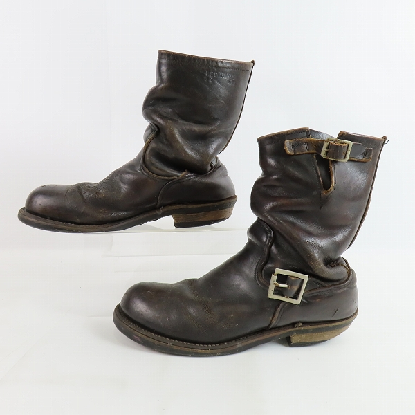 実際に弊社で買取させて頂いたRED WING/レッドウィング 羽タグ PT91 レザー エンジニア ブーツ/9の画像 3枚目