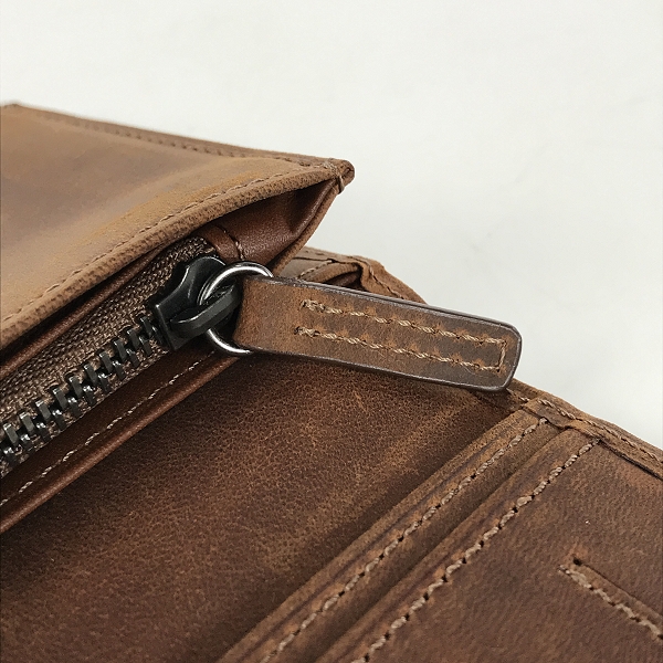 実際に弊社で買取させて頂いた土屋鞄 オリジンオイルヌメ　ロングウォレット/長財布　かぶせ式 牛革レザー ブラウン　の画像 7枚目