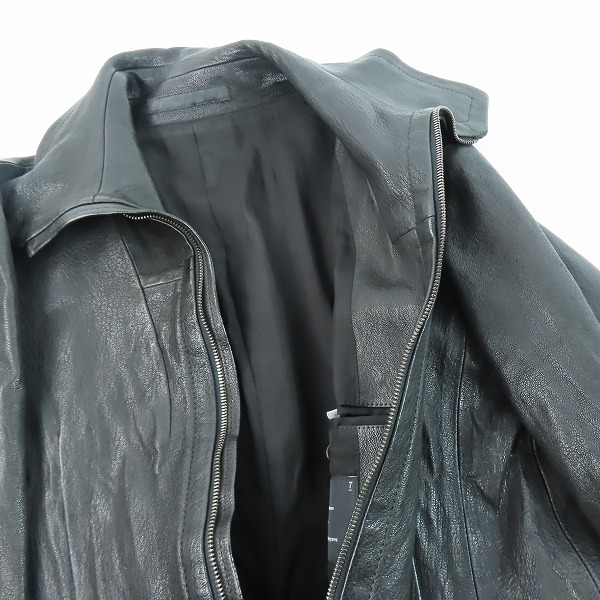 実際に弊社で買取させて頂いたJULIUS/ユリウス 10-11AW goth_ik; GOAT SKIN 山羊革 レザージャケット 2 の画像 6枚目