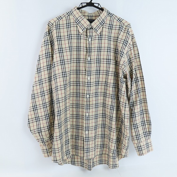 実際に弊社で買取させて頂いたBURBERRY LONDON/バーバリーロンドン チェック柄 長袖ボタンシャツ BEW80-930/3L