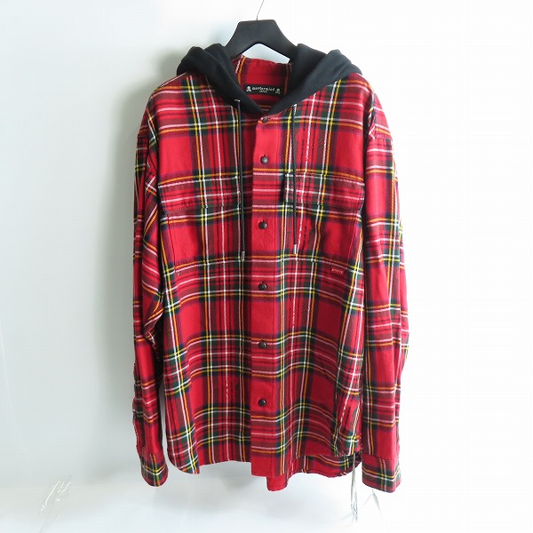 実際に弊社で買取させて頂いたmastermind JAPAN/マスターマインドジャパン 21AW チェック フーデッドシャツ MJ21E07-SH017-005/M