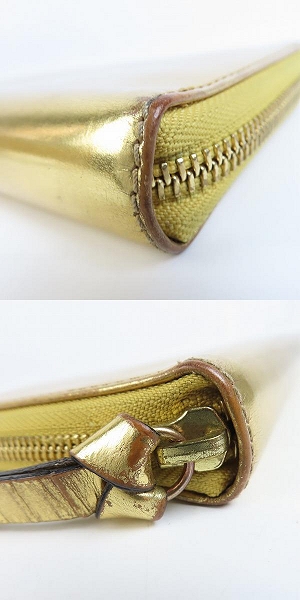 実際に弊社で買取させて頂いたGIVENCHY/ジバンシィ メタリックゴールド 長財布/ウォレットの画像 9枚目