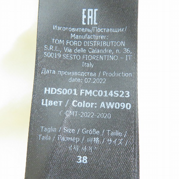 実際に弊社で買取させて頂いたTOM FORD/トムフォード 長袖ボタンシャツ/38の画像 4枚目