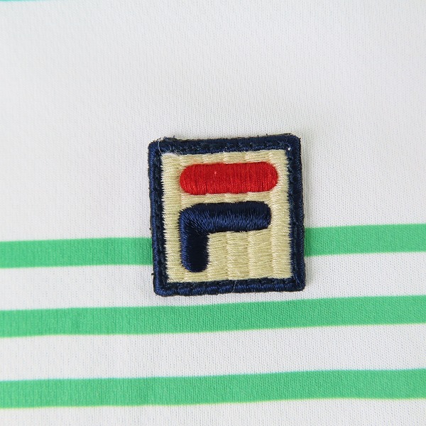 実際に弊社で買取させて頂いたFILA/フィラ テニスウェア レディース セットアップ グリーン ストライプ VL1627/VL1629 Mの画像 2枚目