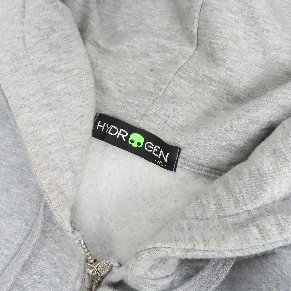 実際に弊社で買取させて頂いたHYDRGEN/ハイドロゲン zip up hoodie パーカー/XLの画像 6枚目