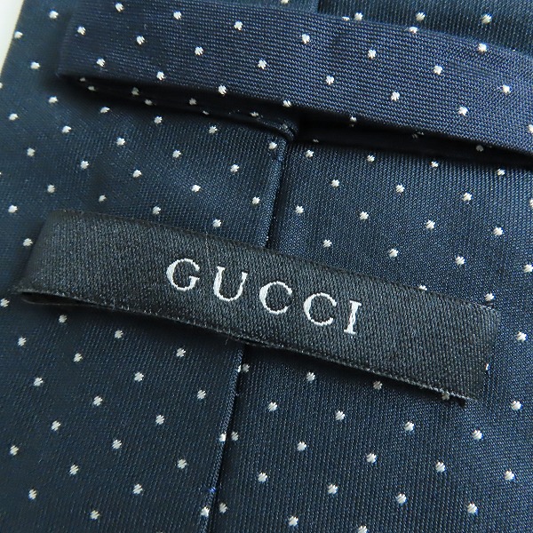 実際に弊社で買取させて頂いたGUCCI/グッチ ドット柄 シルクネクタイ の画像 4枚目