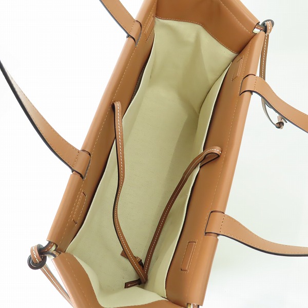 実際に弊社で買取させて頂いたLOEWE/ロエベ クッショントートバッグ アナグラムジャガード×レザー A612A93X25の画像 3枚目