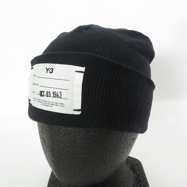 実際に弊社で買取させて頂いたY-3/ワイスリー ニットキャップ ロゴタグ DY0525