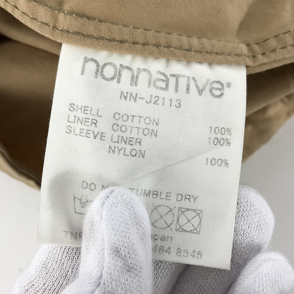 実際に弊社で買取させて頂いたnonnative/ノンネイティブ DRIFTER HOODED JACKET フーデッドジャケット NN-J2113 1の画像 3枚目