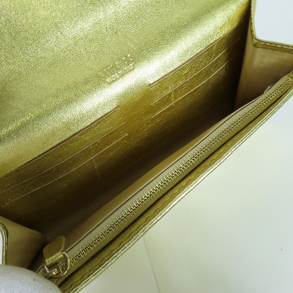 実際に弊社で買取させて頂いたJIMMY CHOO/ジミーチュウ チェーンウォレット ゴールドの画像 3枚目
