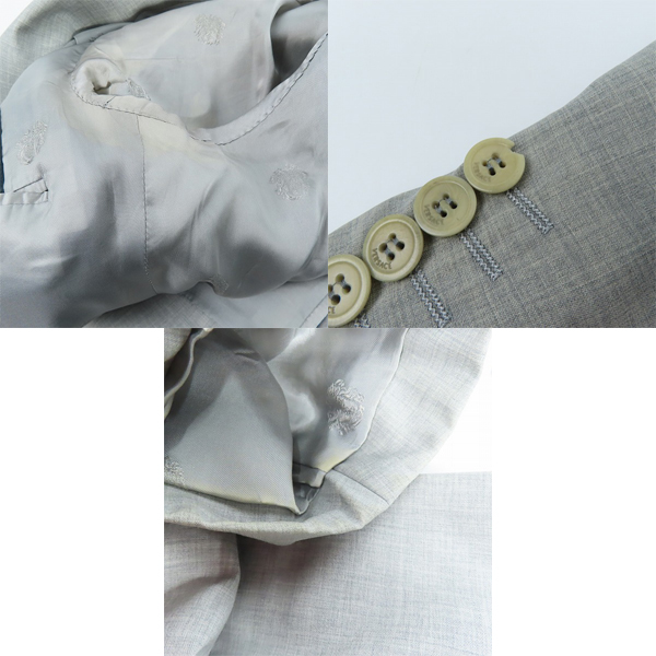 実際に弊社で買取させて頂いたGIANNI VERSACE/ジャンニヴェルサーチ スーツ ジャケット/パンツ/セットアップ/グレー/54の画像 4枚目