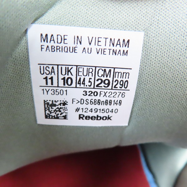 実際に弊社で買取させて頂いたReebok/リーボック eightyone 81 INSTAPUMP FURY インスタポンプフューリー FX2276 29の画像 5枚目