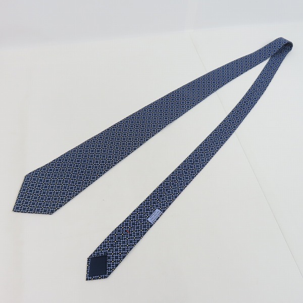 実際に弊社で買取させて頂いたHERMES/エルメス 総柄 シルク100％ ネクタイの画像 6枚目