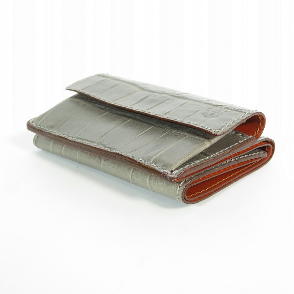実際に弊社で買取させて頂いたFelisi/フェリージ クロコダイル型押し ミニウォレット 1031の画像 2枚目