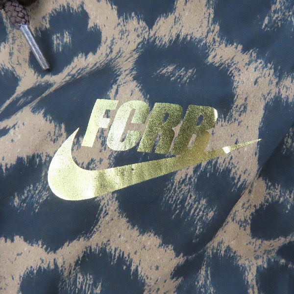 実際に弊社で買取させて頂いたNIKE×F.C.R.B./ナイキ×エフシーレアルブリストル WARM UP JACKET/レオパード パーカー 396349-710/Sの画像 4枚目