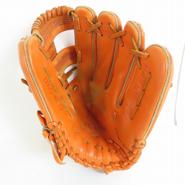 実際に弊社で買取させて頂いたHI-GOLD/ハイゴールド 己極シリーズ 軟式 右投げ用  三塁手/オールポジション グローブ OKG-6715の画像 2枚目