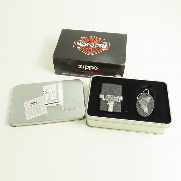 実際に弊社で買取させて頂いたZIPPO/ジッポー HARLEYDAVIDSON/ハーレーダビッドソン ハーネス メタル貼り の画像 8枚目