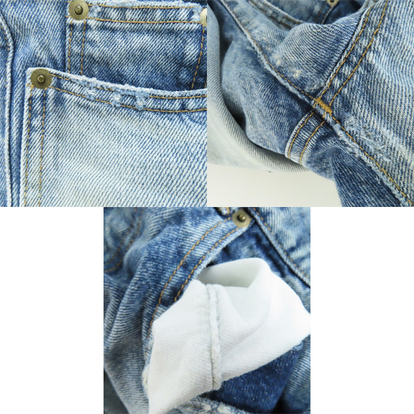 実際に弊社で買取させて頂いた【JPタグ】SAINT LAURENT PARIS/サンローランパリ スリム ストレート デニム 597052 Y372E/28の画像 9枚目